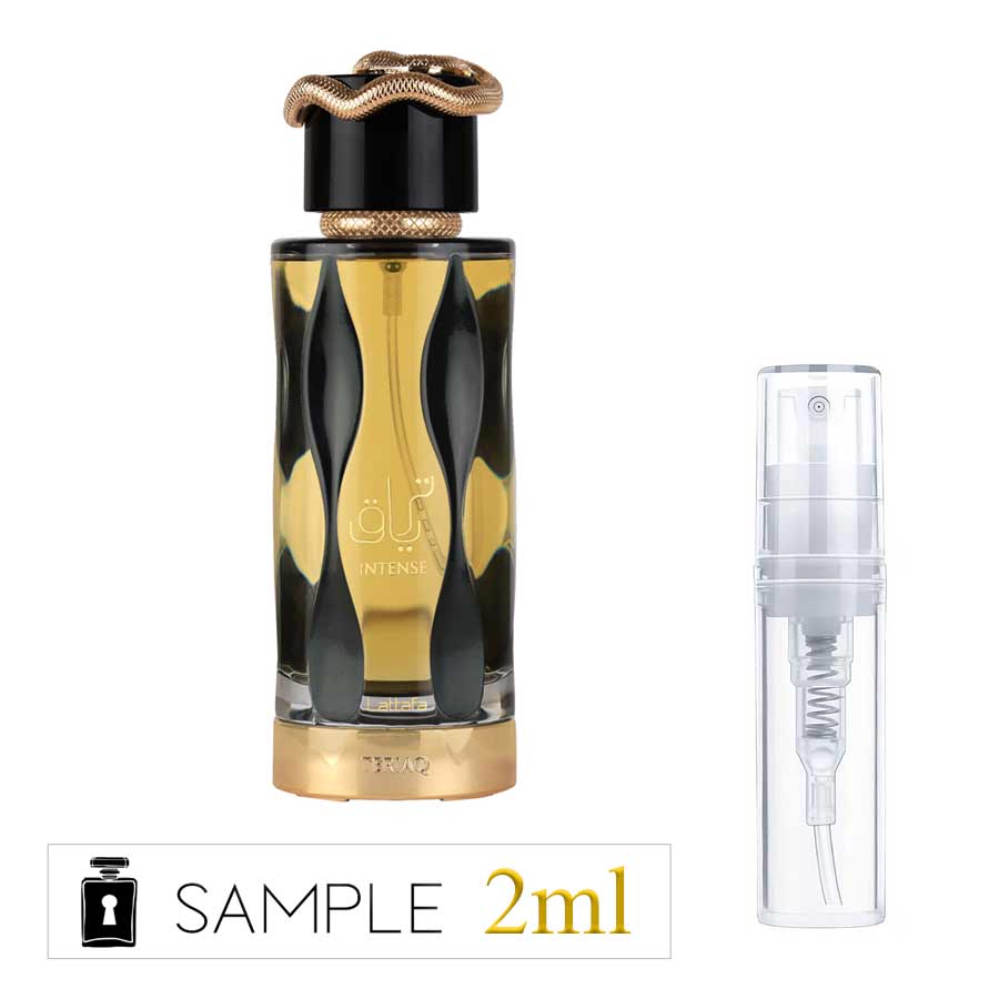 Lattafa Teriaq Intense Perfume Sample | Hidden Samples