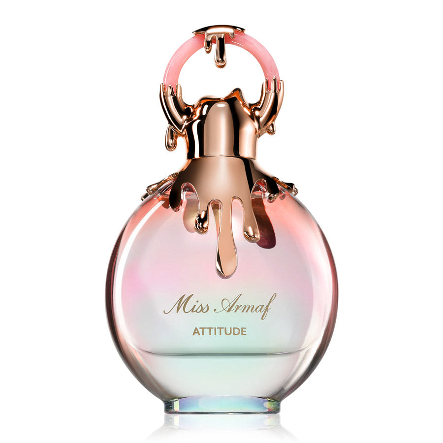 Armaf Attitude perfume bottle from the Miss Armaf collection on a white background