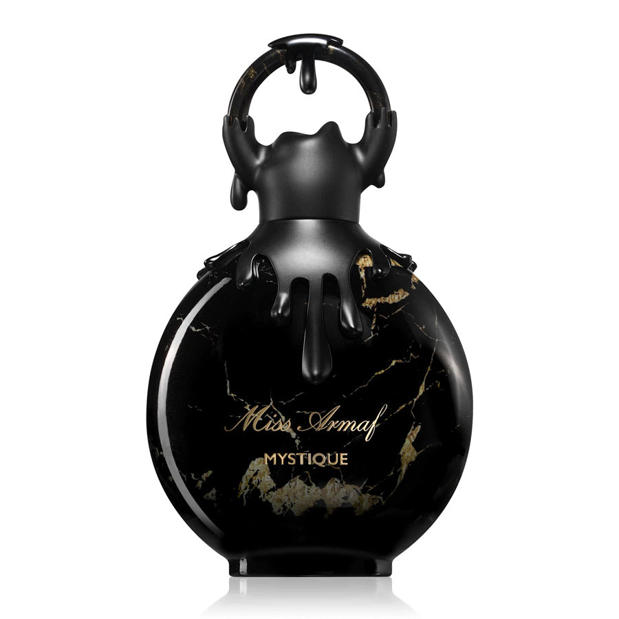 Armaf Mystique perfume bottle from the Miss Armaf collection on a white background