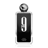 Afnan 9pm perfume bottle on a white background.